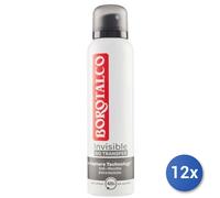 12x Ensemble Borotalco Déodorant Spray 150 Ml. Invisible Gris Fabriqué En Italie