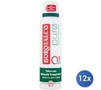 12X Ensemble Borotalco Déodorant Spray 150 Ml. Pur Zéro Sels Fabriqué En Italie