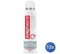 12X Ensemble De Déodorant Spray Borotalco 150 Ml. Pure Brise Musquée