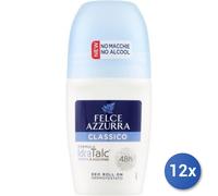 12x Ensemble Felce Azzurra Déodorant Roll-On 50 Ml. Classique