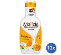 12X Ensemble Malizia Bain 1000 ML. Miel/Gingembre