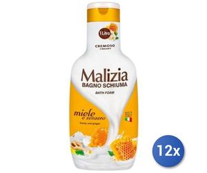 12X Ensemble Malizia Bain 1000 ML. Miel/Gingembre