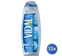 12X Ensemble Vidal Bain 500 ML. Talc Fabriqué En Italie