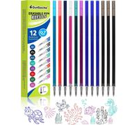 12x Erasable Legami Replacement Leads Compatible With Legami, 8 Colours, Height 13 Cm, Tip 0.7 Mm, Thermosensitive Ink, Erasable Gel Pen Lead, Ideal For Office And School