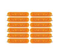 12x Feux De Gabarit 6 LED Orange Feux de Position Latéral Ambre 12-24V Pour Camion Caravane Fourgon