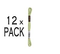 12x fil à broder Anchor 8m, vert bourgeon hel, coton, couleur 264, 6 fils, UE