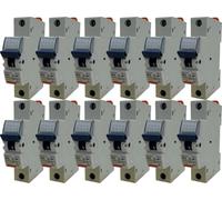 12x Gewiss Disjoncteur MT 60 | unipolaire B 32A | 230-400?V | GW92210 | série 90 MCB | 6kA/10kA pouvoir de coupure | selon CEI/EN 60898-1 | pour habitat, commerce & industrie
