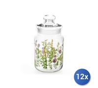 12X H&H Bocal Bloom En Verre Décoré CC 800