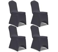 12x Housses Elastiques de Chaise Noir Mariage Banquet Fête Réunion vidaXL