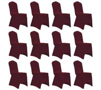 12x Housses Elastiques de Chaise Noir Mariage Banquet Fête Réunion vidaXL