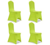Vidaxl Housse De Chaise Extensible 4 Pcs Vert