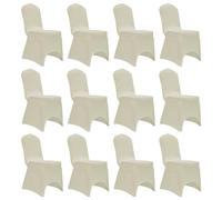12x Housses Elastiques de Chaise Noir Mariage Banquet Fête Réunion vidaXL