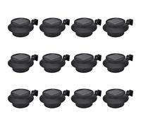 12x Lampes Solaires à LED d'Extérieur pour Clôture Noir Eclairage vidaXL
