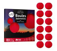 12x Lanterne Papier 30 cm Rouge - Suspension Boule Papier 30 cm (12'') type Lanterne Japonaise pour Decoration Mariage - 12 pièces