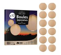 12x Lanterne Papier 30 cm Sable - Suspension Boule Papier 30 cm (12'') type Lanterne Japonaise pour Decoration Mariage - 12 pièces