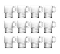 12x LAV 270ml Helen Tasses à Café en Verre Empilables Thé Latté Cappuccino