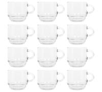 12x LAV Clair 90ml Cozy Tasses à Expresso en Verre Empilables Thé Latté Verres