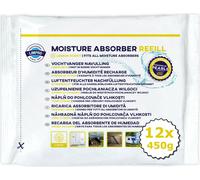 12x Limpro recharge de déshumidificateur en granulés - 450 grammes - parfum citron - perles - absorbe jusqu'à 50% d'humidité en plus
