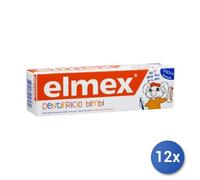 12x Lot Elmex Dentifrice Enfants 0-6 Ans 50 Ml