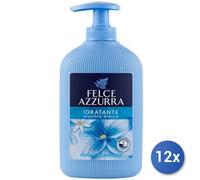 12X Lot Felce Azzurra Savon Liquide Hydratant Musc Blanc