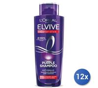 12X Lot L'Oréal Paris Elvive Color-Vive Shampooing Violet, 200 Ml