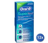 12X Lot Oral-B Fil Dentaire Super Floss