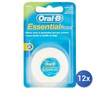 12X Lot Oral-B Fil Interdentaire 50 M. Essentiel Cérat
