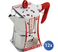 12X Lot Pedrini Moka 3Tz Brillant Cafetière