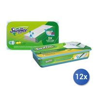 12X Lot Swiffer Lingettes Pour Sols Poussière 10 Pièces Humides Citron