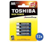 12x Lot Toshiba X 4 Ministilo AAA LR03 Alkaline