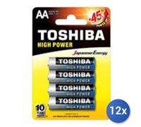 12x Lot Toshiba X 4 Piles Aa Lr06 Alcalines