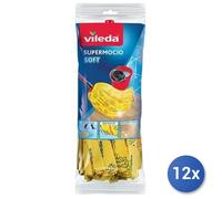 12X Lot Vileda Supermocio Doux Balai Rouge, Jaune