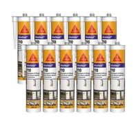 12x Mastic silicone SikaSeal 110 Menuiserie & Vitrage 300ml SIKA - Couleur: Translucide
