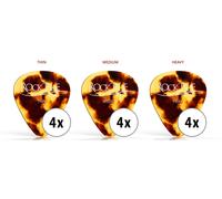 12x Mediator Guitare Celluloid Épaisseur Thin Medium Heavy Pack Pick Guitar Set