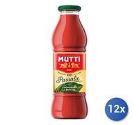 12X Multipack Mutti Passata Basilic Bouteille 700 G Verre
