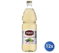 12x Multipack Vinaigre Ponti Pet Lt 1 Blanc Classique