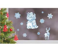 12x Noël autocollants de fenêtre différents designs Décoration Avent Ambiente