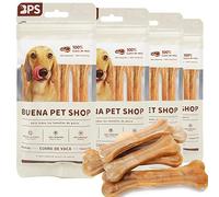 12x Os Pressé pour Chiens Bâton de Renforcement des Dents en Peau de Vache Snack Dentaire pour Chien 11,5 cm (Paquet de 3 unités x 4)