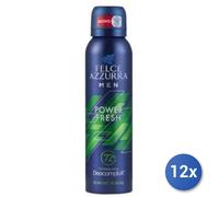 12x Pack De Déodorant Spray Pour Hommes Felce Azzurra Power Fresh 150 Ml