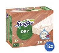 12X Pack Swiffer Lingettes De Rechange Dry X16 Bois