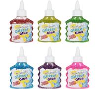 12x paillettes colle 90ml couleurs bureau école bricolage colle enfants multicolore paillettes