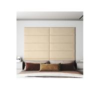 Vidaxl Panneaux Muraux 12 Pcs Crème 90x30 Cm Tissu 3,24 M²