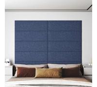 12x Panneaux Muraux Gris Foncé 90x15 cm Tissu 1,62 m² Décoration Salon vidaXL