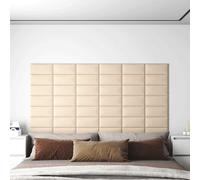 12x Panneaux Muraux Rouge Bordeaux 30x15 cm Tissu 0,54 m² Décoration vidaXL
