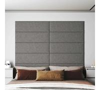 12x Panneaux Muraux Rouge Bordeaux 30x15 cm Tissu 0,54 m² Décoration vidaXL