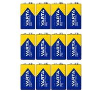 12x Piles Alcalines 6LR61 9 V 580 mAh Varta Industrial