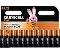 12X Piles Duracell AA Plus Power Boost Jusqu'à 150% d'autonomie supplémentaire (1 plaquette de 12 Piles) 12 Piles AA (MN1500)