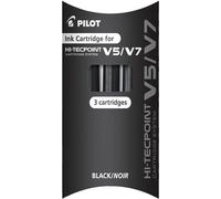 12x PILOT BXS-IC-B-S3 cartouches d'encre pour roller V5/V7 noir