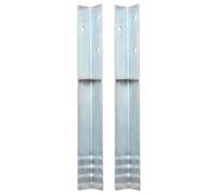 12x Piquet de Sol en Forme de L Acier Galvanisé Support d'Installation vidaXL