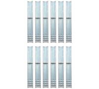 vidaXL 12x Piquet de Sol en Forme de L Acier Galvanisé Support d'Installation